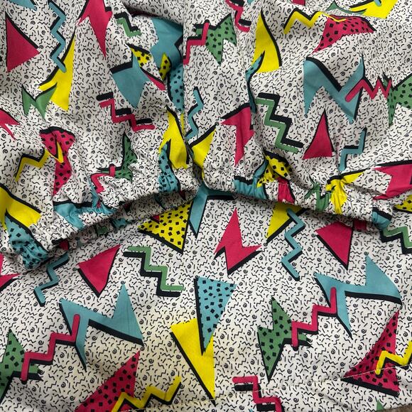 Blackjack 1999 USA retro 90s geometric print windbreaker jacket half zip large - Picture 11 of 12